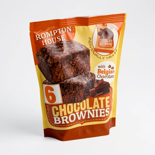 Brompton House Chocolate Brownies with Milk Chocolate 6 x 25g (150g)