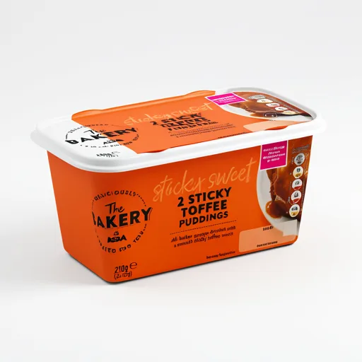 The BAKERY at ASDA The Bakery Sticky Toffee Puddings 2 x 105g (210g)