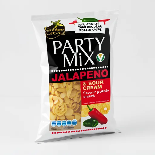 Golden Cross Party Mix Jalapeno & Sour Cream Flavour Potato Snack 125g