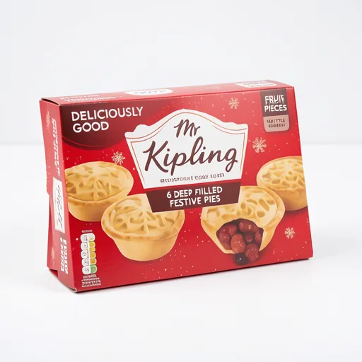 Mr Kipling Delicous & Light Deep Filled Festive Christmas Pies 6 Pack