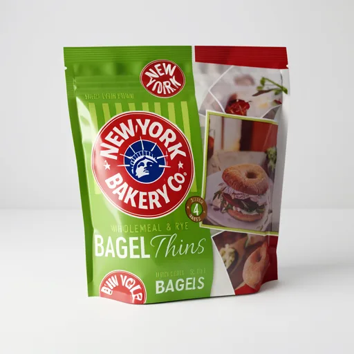 New York Bakery Co 4 Wholemeal & Rye Bagel Thins