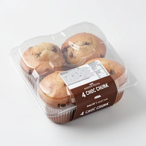 The BAKERY at ASDA 4 Choc Chunk Muffins