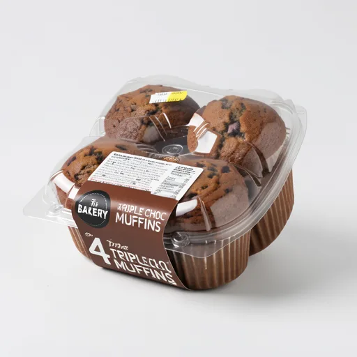 The BAKERY at ASDA The Bakery at  4 Triple Choc Muffins