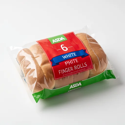 The BAKERY at ASDA The Bakery 6 White Finger Rolls