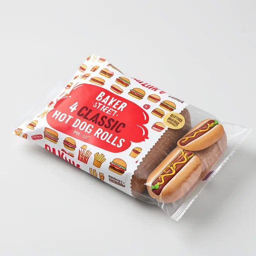Baker Street 4 Hot Dog Rolls Pre-Cut