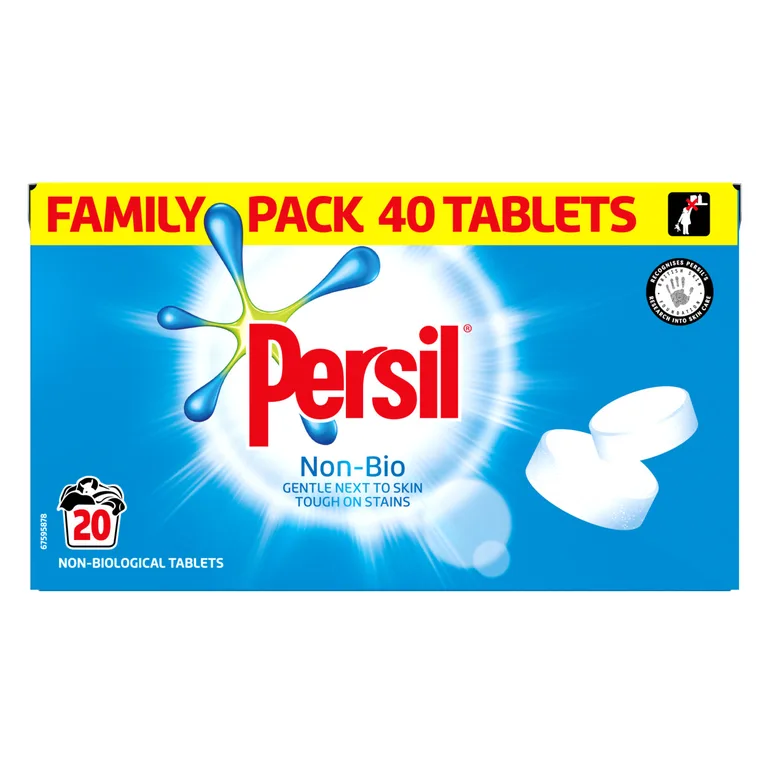 Persil Non Bio Sensitive Laundry Detergent Washing Tablets 20 Washes