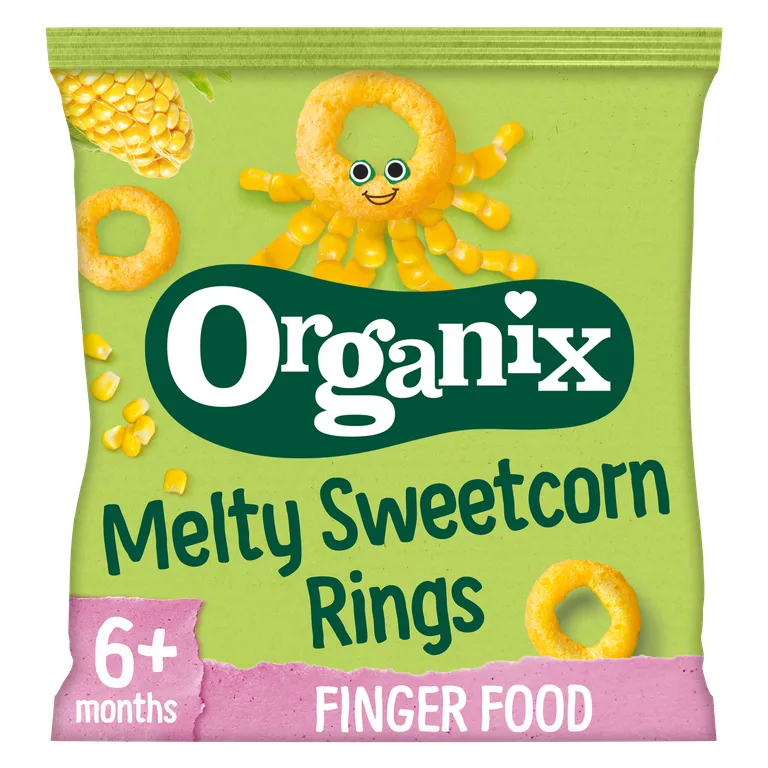 Organix Melty Organic Sweetcorn Rings Baby Puffs 6 months+ 20g