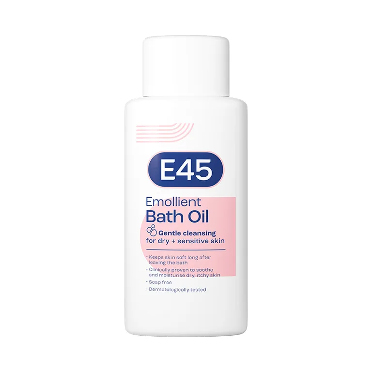 E45 Emollient Bath Oil to Moisturise Dry, Itchy Skin on Body & Hands 500ml