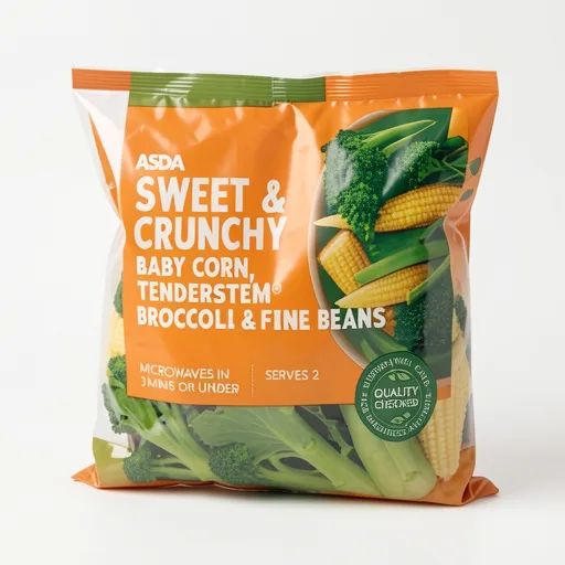 ASDA Sweet & Crunchy Baby Corn, Tenderstem Broccoli & Fine Beans 160g