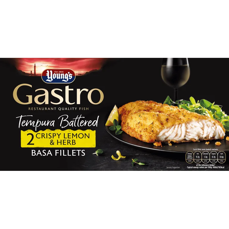 Young's Gastro Basa Fillets, Lemon & Herb Battered 310g