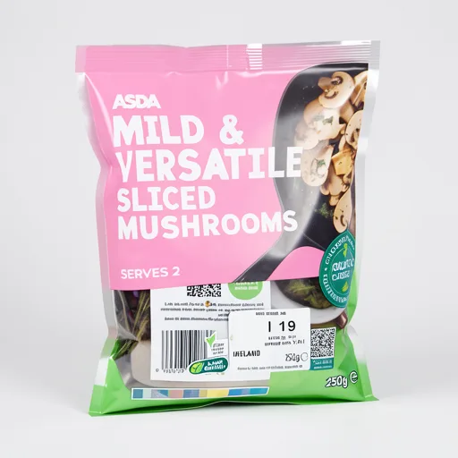 ASDA Mild & Versatile Sliced Mushrooms 250g