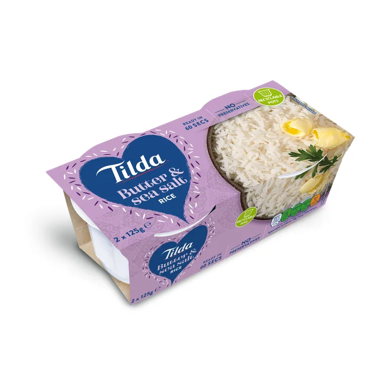 Tilda Butter & Sea Salt Rice 2x125g