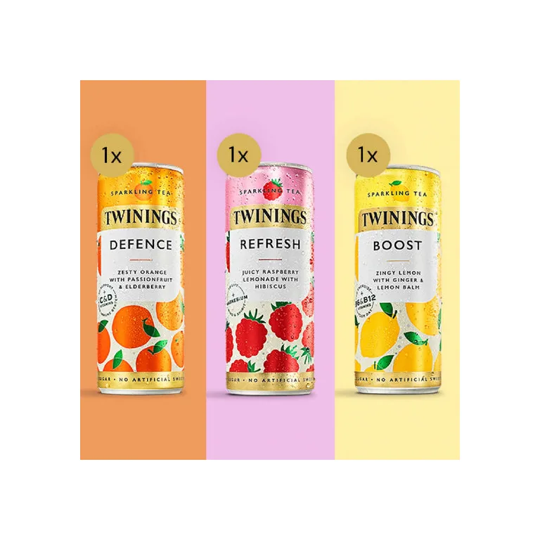Twinings Sparkling Tea Collection 4 x 250ml