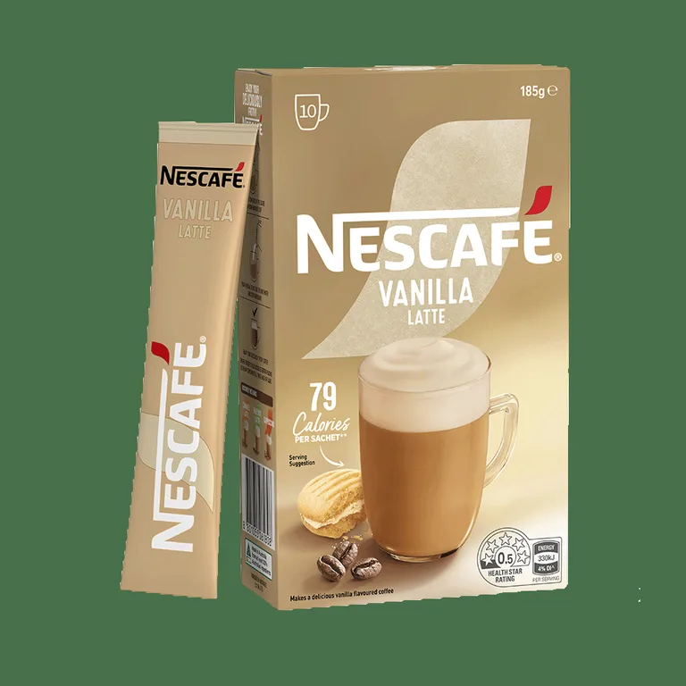 Nescafe Vanilla Latte Instant Coffee Sachets x7 129.5g