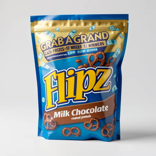 Flipz Milk Chocolate Coated Pretzels 90G