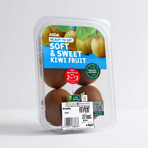 ASDA 4 Soft & Sweet Kiwi Fruit