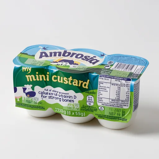 Ambrosia My Mini Custard Lunchbox Snack Pots Multipack 6 x 55g