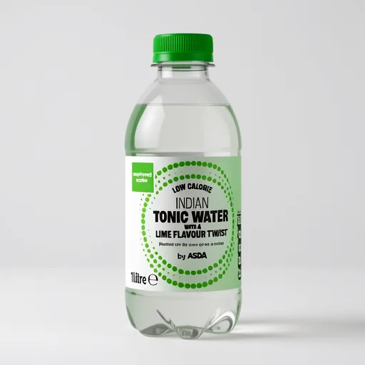 ASDA Indian Tonic Water with a Lime Flavour Twist Low Calorie 1 Litre