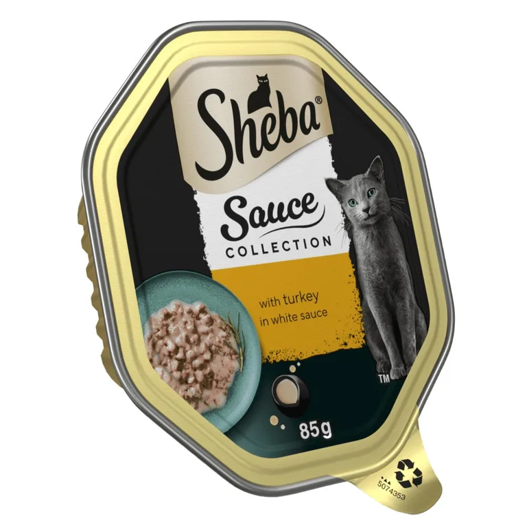 Sheba Fine Recipes Turkey in Gravy Adult Wet Cat Food Tray 85g