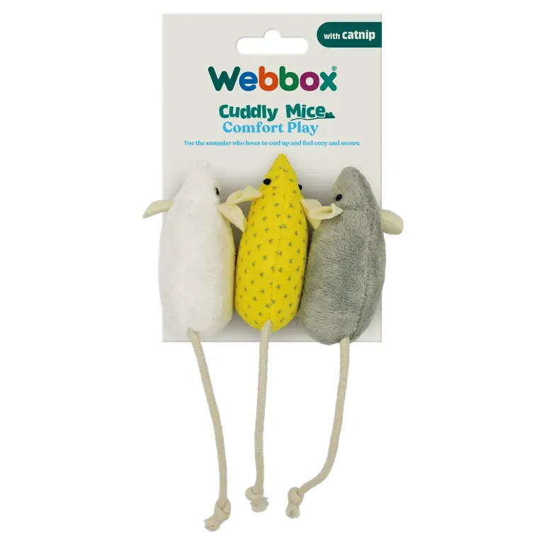Webbox Cuddly Mice with Catnip for Cats