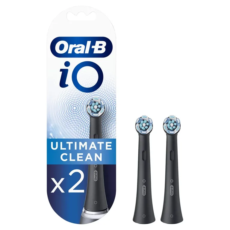 Oral-B iO Ultimate Clean Black Toothbrush Heads x2