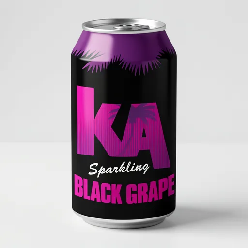 KA Black Grape Flavoured Fizzy Drink 330ml Can