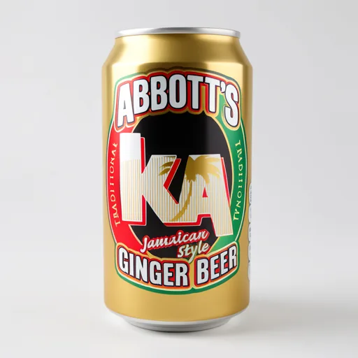 KA Abbots Traditional Jamacian Ginger Beer Flavoured Fizzy Drink 330ml Can