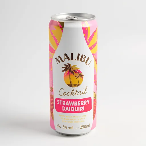 Malibu Cocktail Strawberry Daiquiri Sparkling 250ml