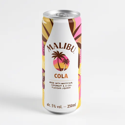 Malibu Pre-Mixed Sparkling Cola Rum Drink 250ml
