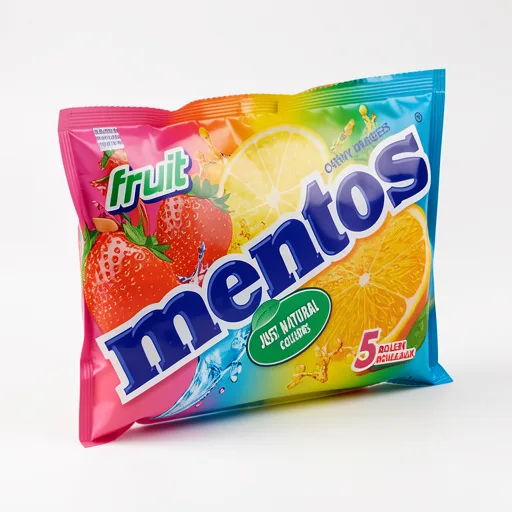 Mentos Fruit Chewy Dragees Rolls 5x38g