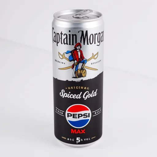 Captain Morgan Original Spiced Gold and Pepsi MAX® Premix 250ml 5% vol can