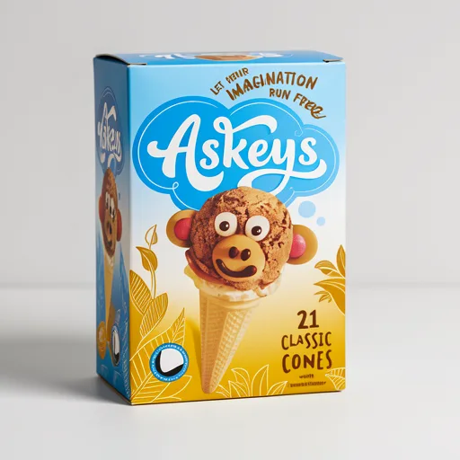 Askeys Round Icecream Cones 21Pk