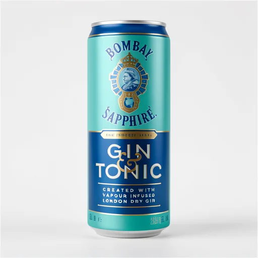 Bombay Sapphire BOMBAY SAPPHIRE Gin & Tonic Premix Cocktail, 25cl