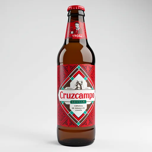 Cruzcampo Sevilla Lager Beer 4.4% ABV Bottle 660ml