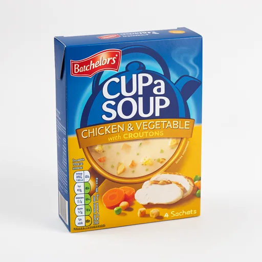 Batchelors Cup a Soup, Chicken & Vegetable with Croutons x4 110g