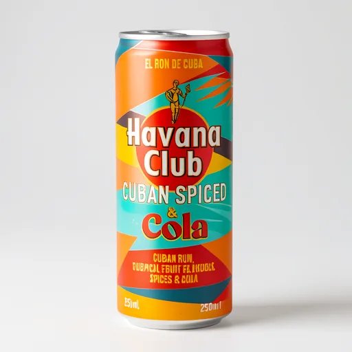 Havana Club Cuban Rum, Tropical Fruit Flavours, Spices & Cola 250ml