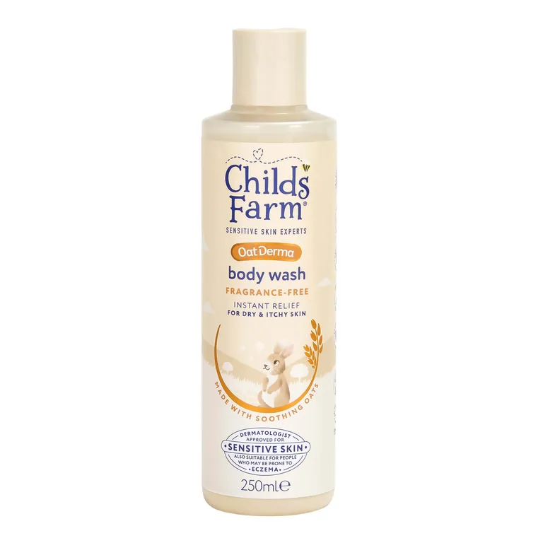 Childs Farm Oat Derma Body Wash Fragrance Free Sensitive Skin Baby Kids Shower Gel 250ml