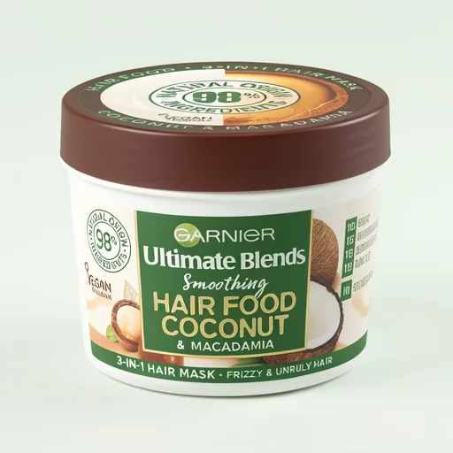 Garnier Ultimate Blends Hair Food Coconut Oil 3-in-1 Frizzy Vegan Hair Mask 390ml
