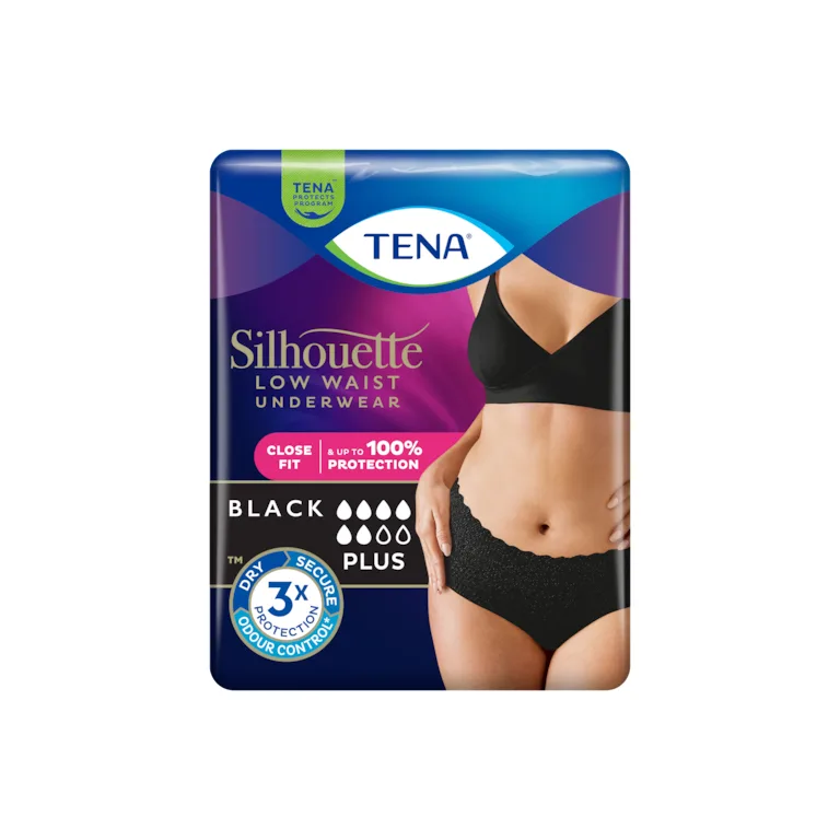TENA Silhouette Incontinence Pants Black M Pack x9