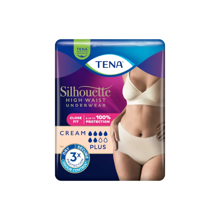 TENA Silhouette Incontinence Pants Cream M Pack x9