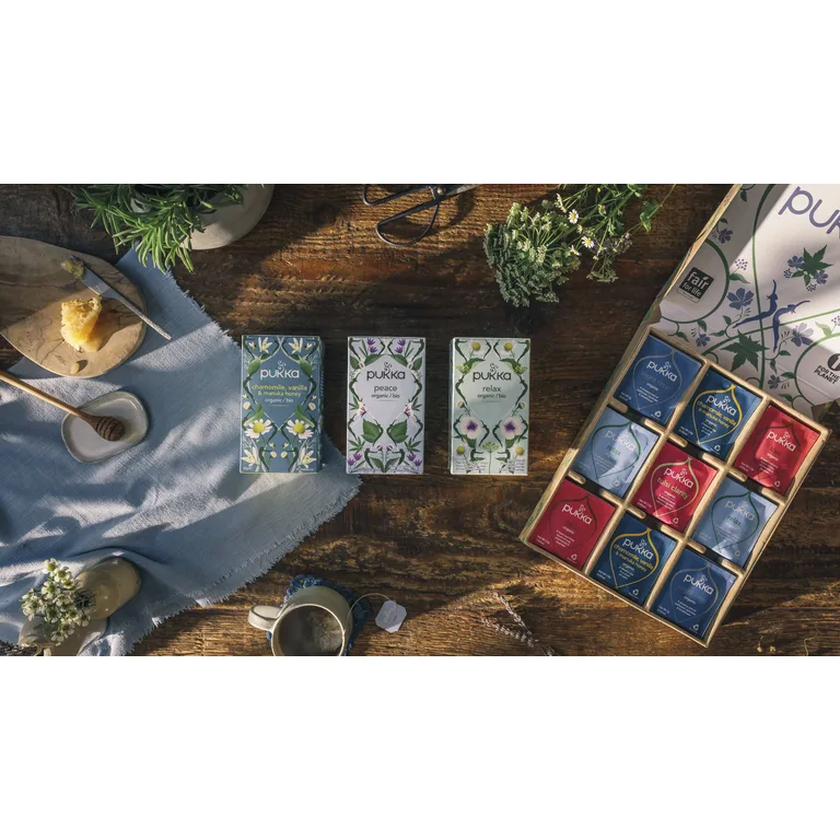 Pukka Organic Herbal Tea Collection, Four Different Flavours 20 Home Compostable Herbal Tea Bags