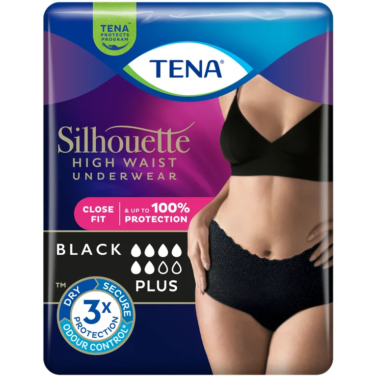 TENA Silhouette Incontinence Pants Black M Pack x12