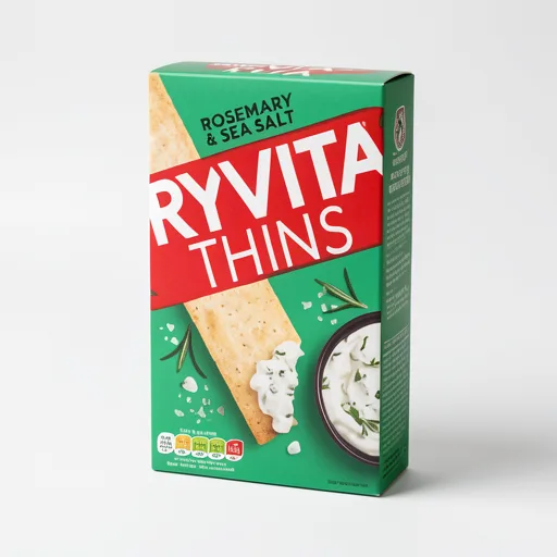 Ryvita Thins Rosemary & Sea Salt Flatbread Crackers 125g