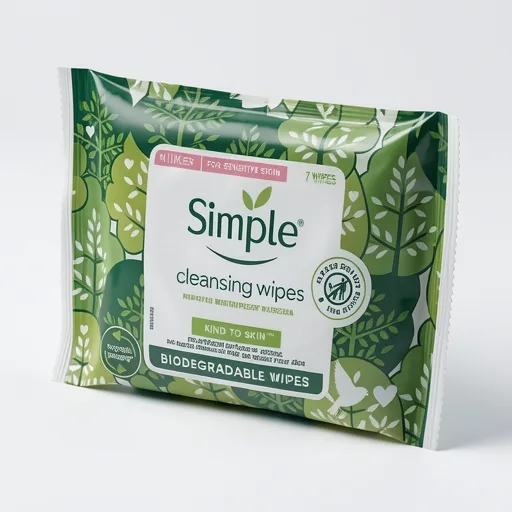 Simple Kind to Skin Biodegradable Cleansing Wipes 20 PC