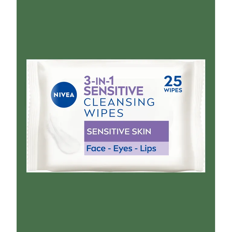 Nivea Cleansing Face Wipes Sensitive Skin 25 Pack