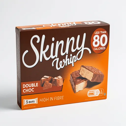 Skinny Whip Double Chocolate Nougat Bars 5 x 20g