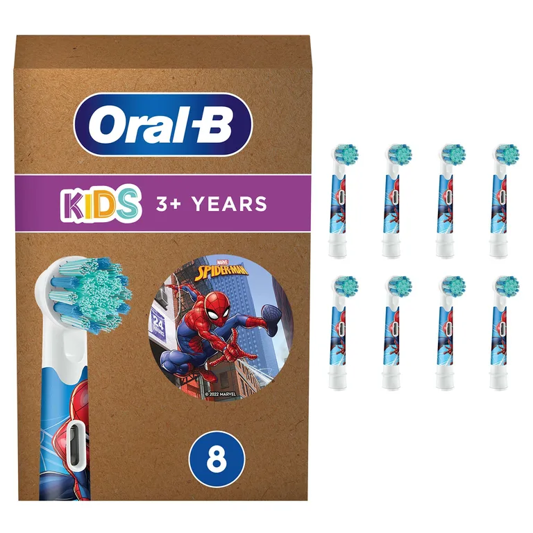 Oral-B PRO Kids Toothbrush Head, Featuring Marvel Spiderman for Ages 3+, Pack of 4