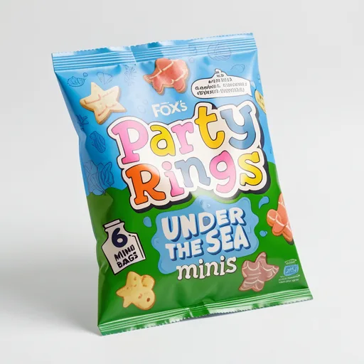 Fox's Biscuits Party Rings Minis Under The Sea 6 Snack Bags