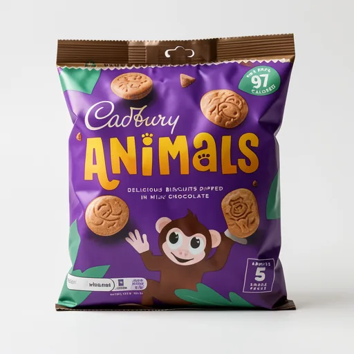 Cadbury Animals Biscuits - Milk Chocolate 5 x 19.9g