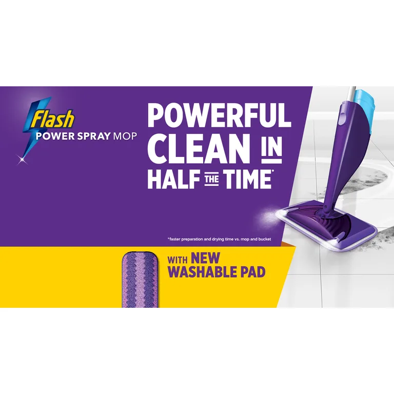 Flash Power Spray Mop Floor Cleaner Multi-Surface Cleaning Liquid Citrus Fresh